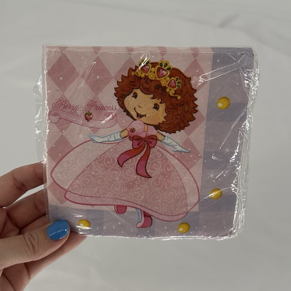 VTG Y2K Strawberry Shortcake "Berry Princess" American Greetings Napkins 16 Pack